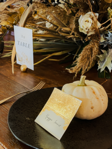 Pumpkin Placecard Top Table